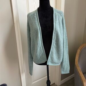 Croft & Barrow Mint Open-Front Cardigan